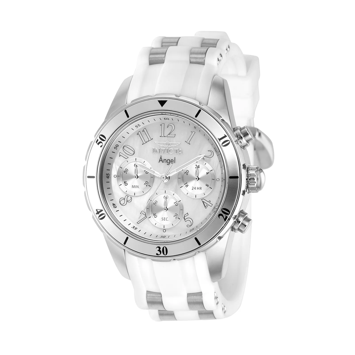 Invicta Women's 37347 Angel Quartz Chronograph White Dial Watch