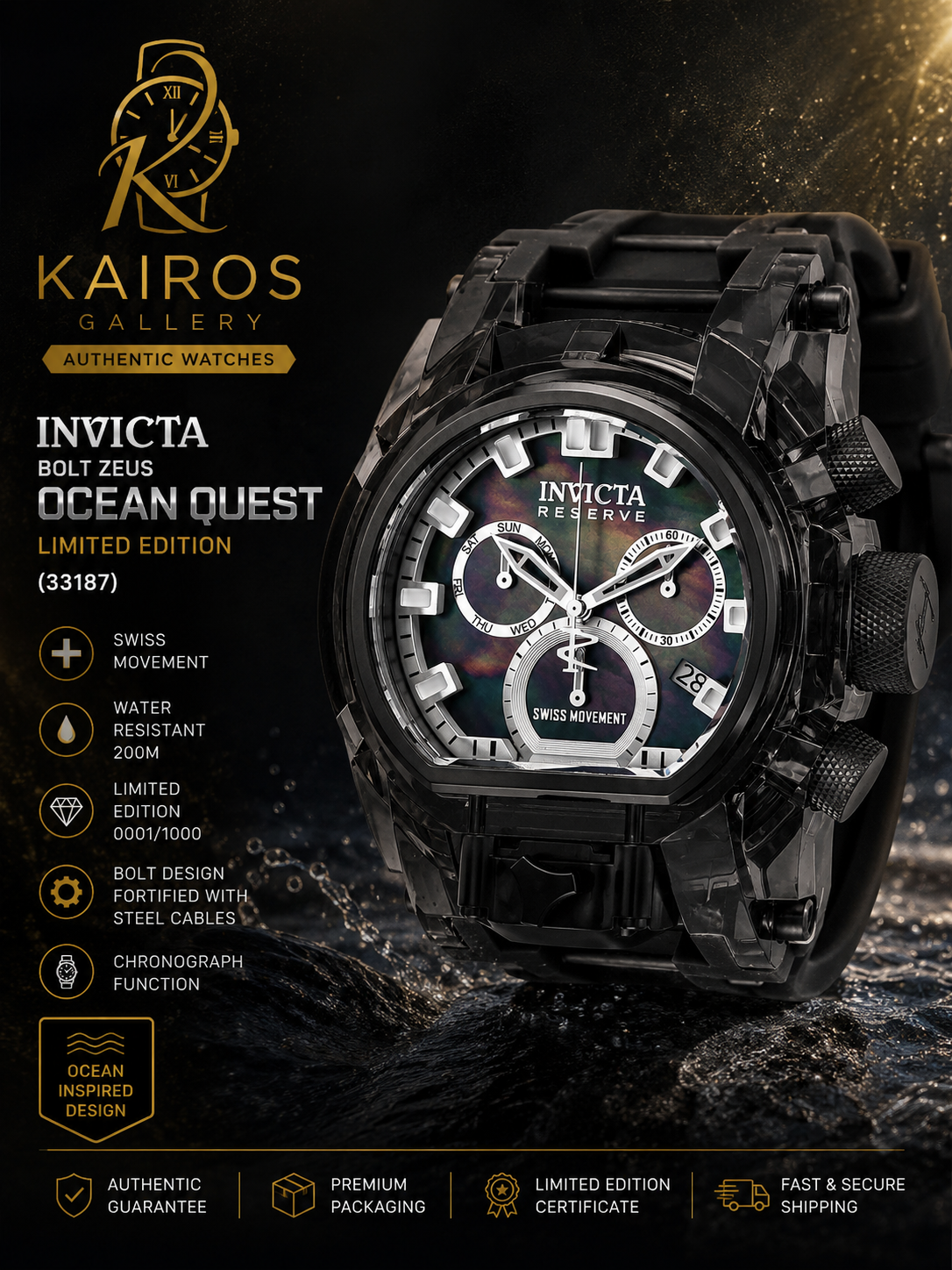 Invicta Bolt Zeus Magnum Ocean Quest Men's