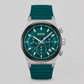 Hugo Boss Men's Candor Quartz Chronograph Green Silicone Watch, 41mm