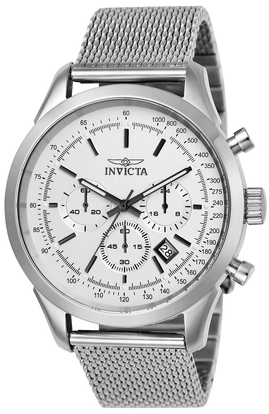 Invicta Men's 25222 Speedway Quartz Chronograph Silver Dial Watch