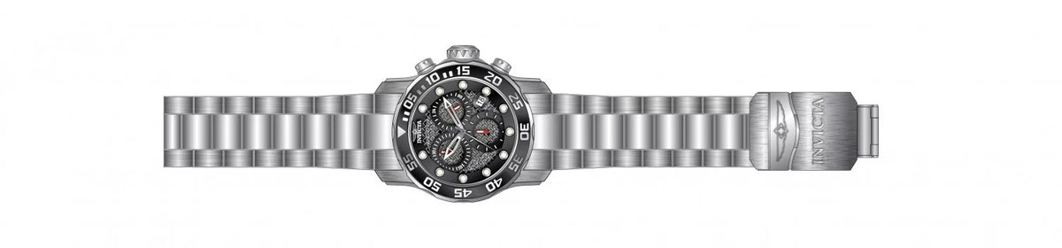 Invicta Men's 19836 Pro Diver Quartz 3 Hand Black, Silver Dial Watch
