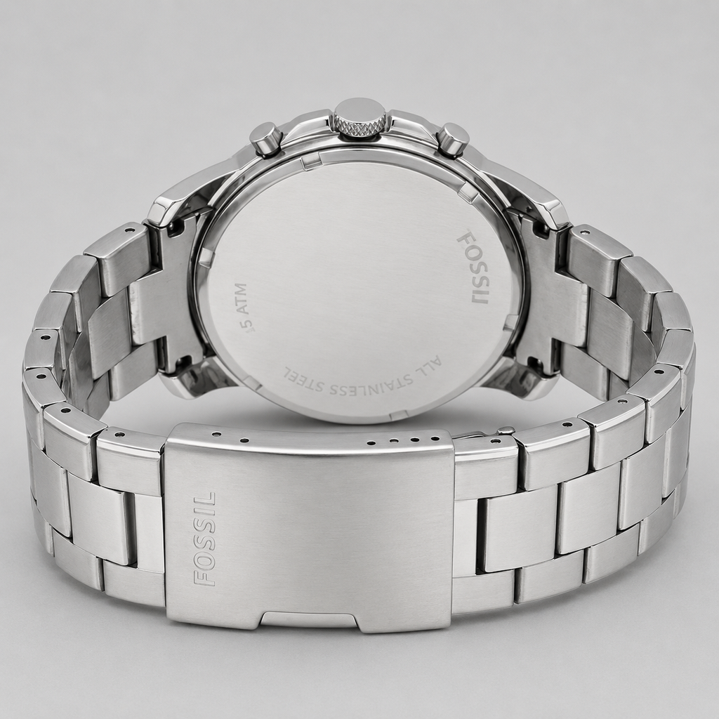 Fossil Men's Chronograph Grant Stainless Steel Bracelet Watch 44mm FS4736