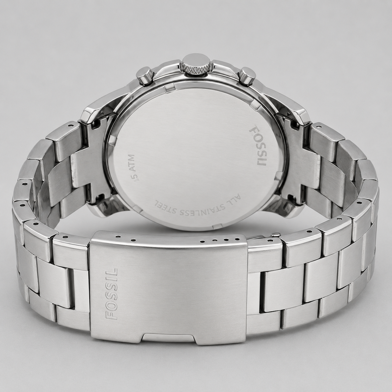 Fossil Men's Chronograph Grant Stainless Steel Bracelet Watch 44mm FS4736