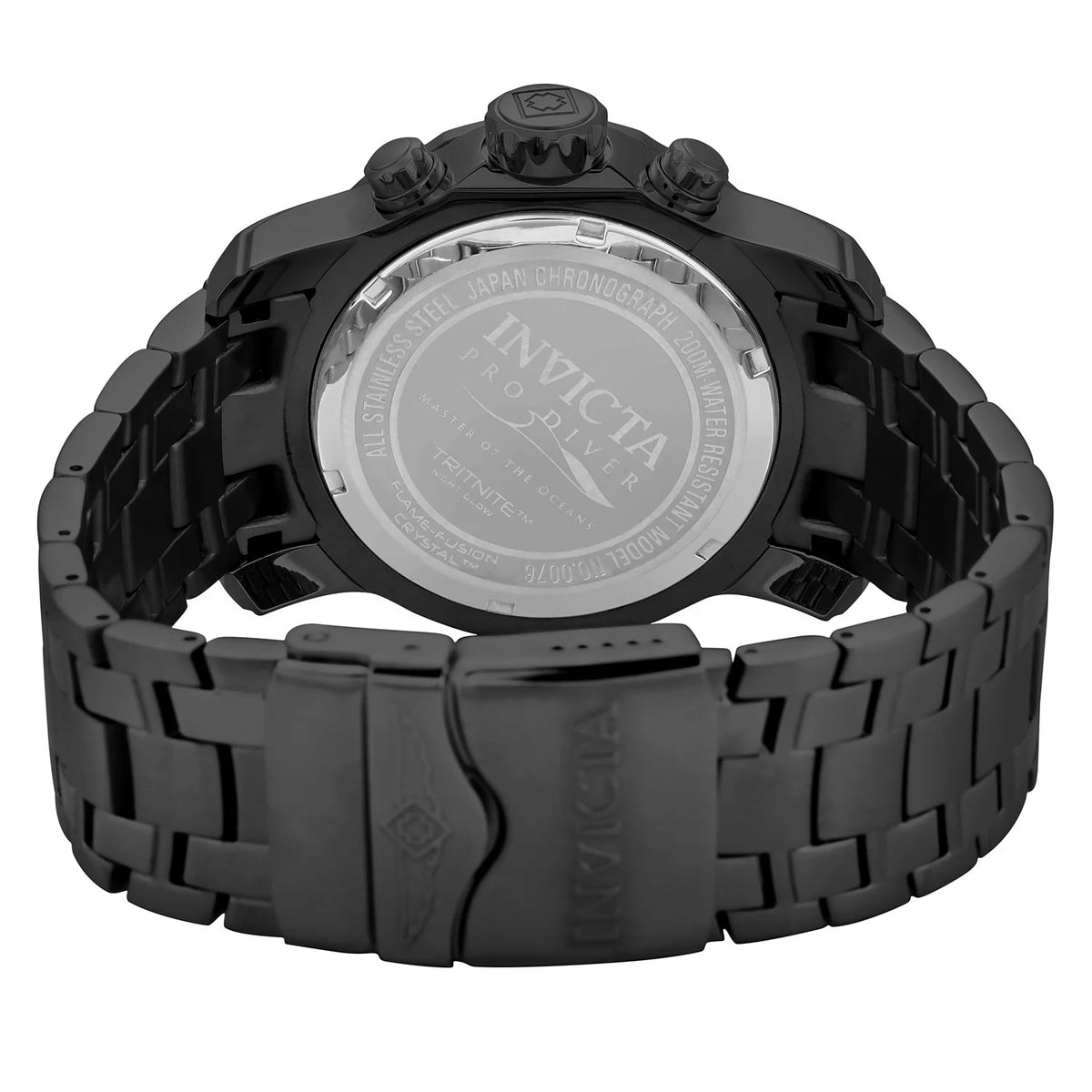 Invicta Men's 0076 Pro Diver Quartz Chronograph Black Dial Watch