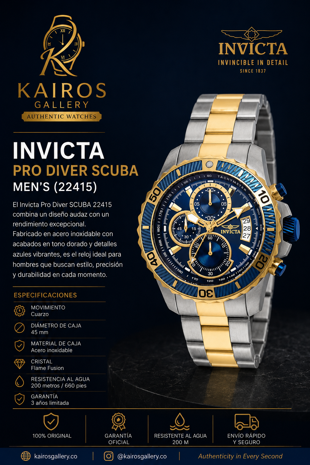 Invicta Pro Diver SCUBA Men’s (22415)