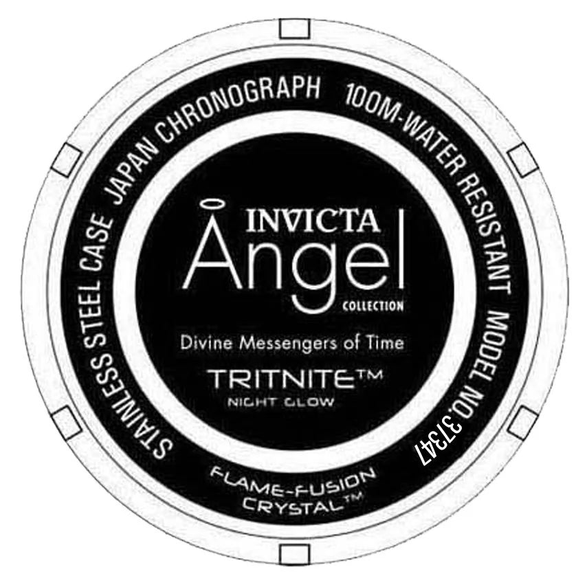 Invicta Women's 37347 Angel Quartz Chronograph White Dial Watch
