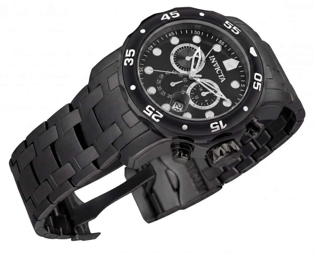 Invicta Men's 0076 Pro Diver Quartz Chronograph Black Dial Watch