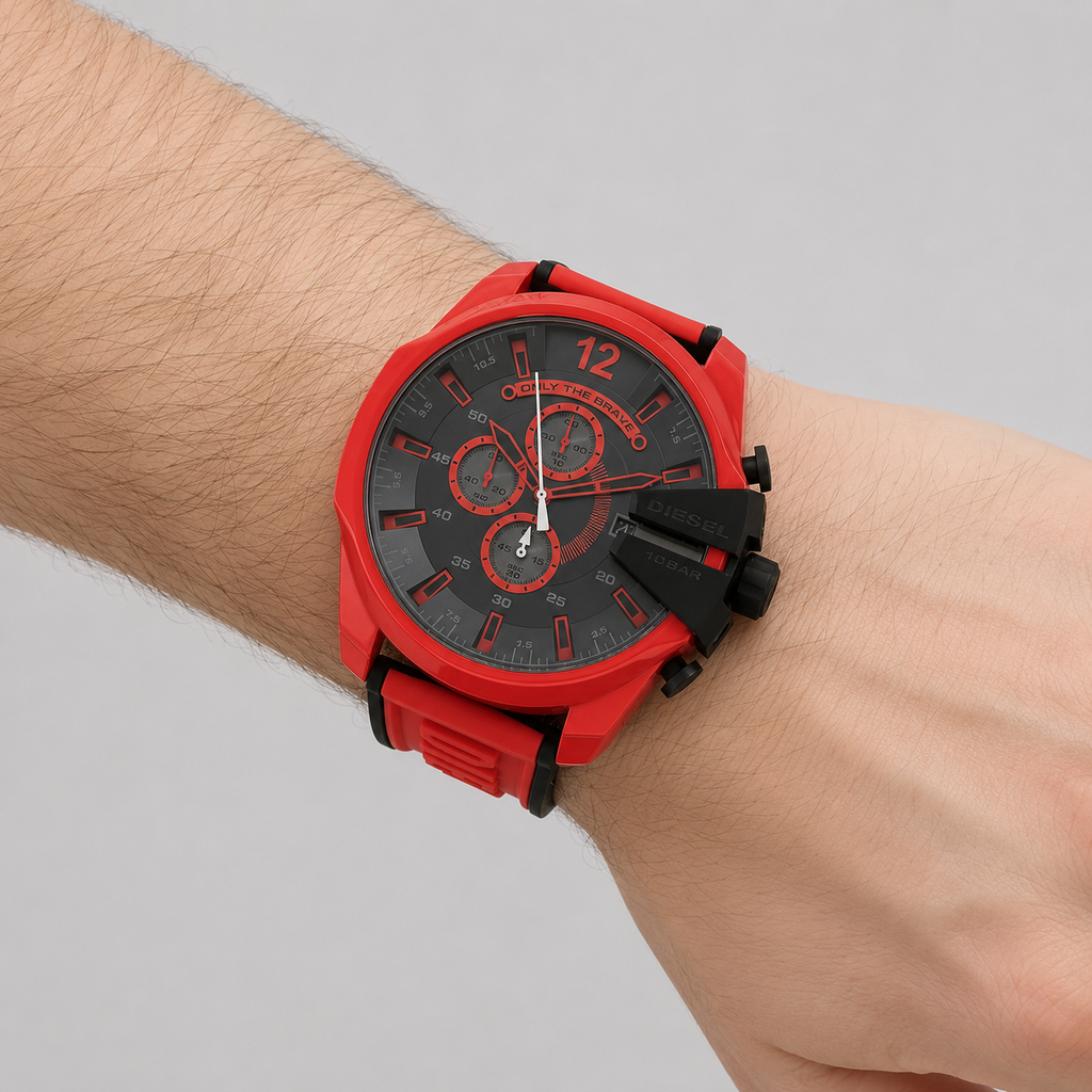 Diesel DZ4526 Mega Chief Red Watch
