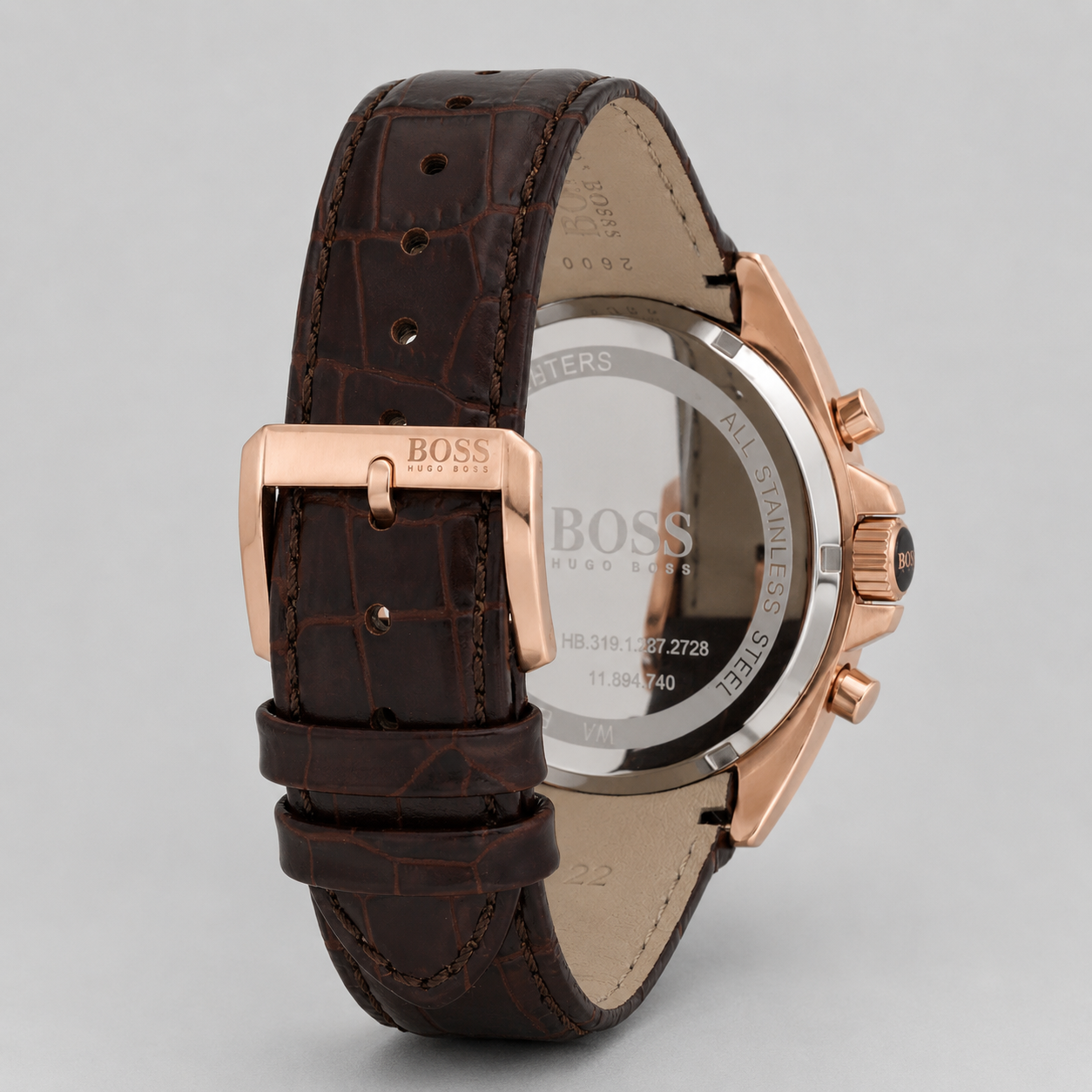 Hugo Boss Men's 1513093 'Driver' Chronograph Brown Leather- 100% Original