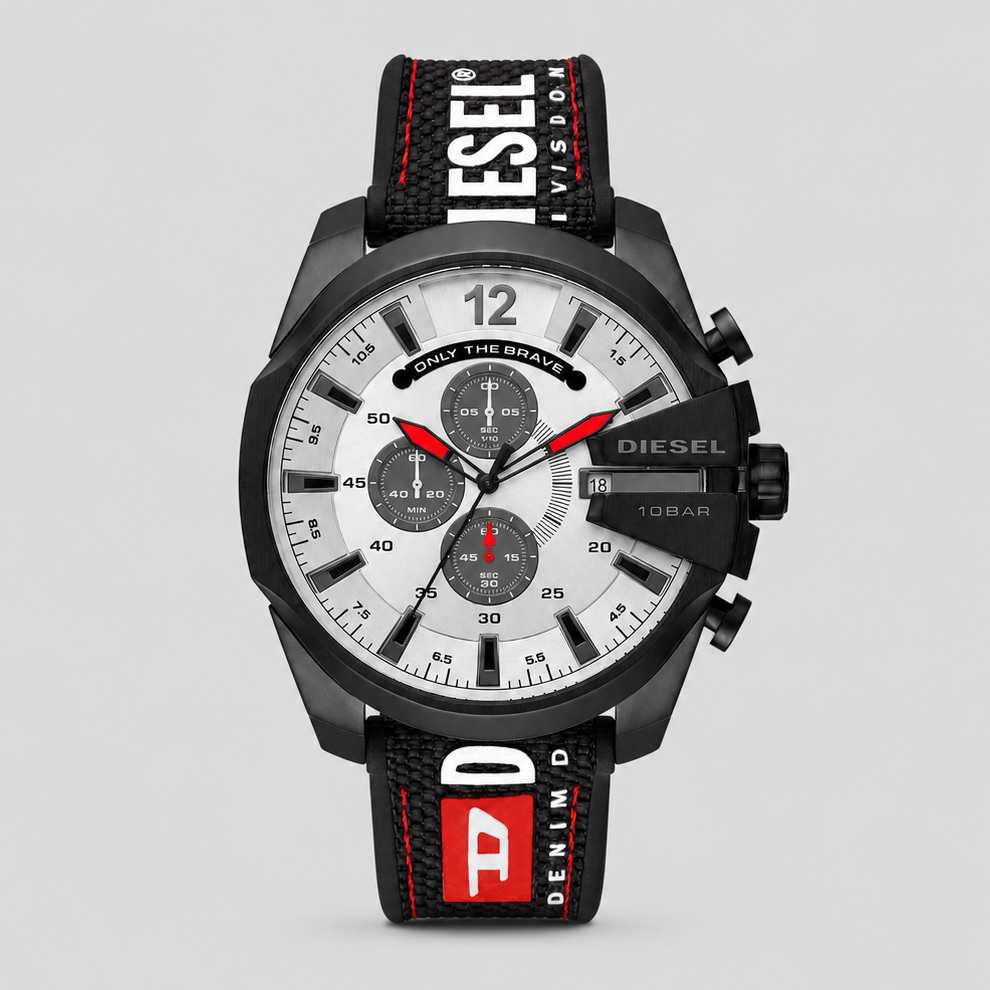 Diesel DZ4512- Mega Chief Chronograph Nylon Strap – 100% Original