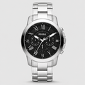 Fossil Men's Chronograph Grant Stainless Steel Bracelet Watch 44mm FS4736