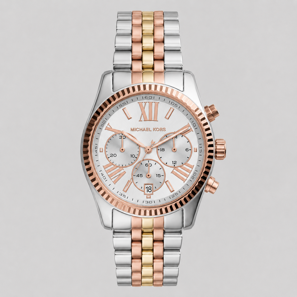 Michael kors Women's Lexington Tri-Tone Stainless Steel Watch 38mm