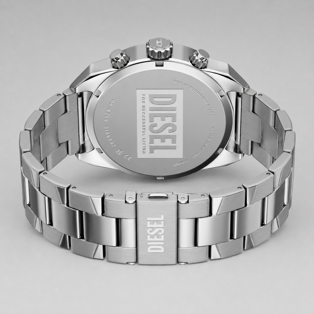 Diésel DZ4709- Spiked Stainless Steel-49mm 100% Original