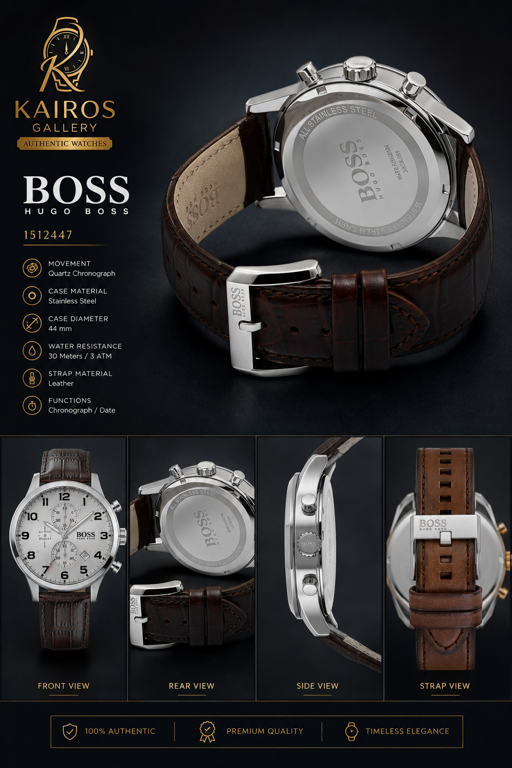 ⌚ Hugo Boss 1512447 – 100% Original