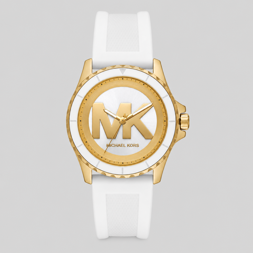 Michael kors Women's Everest Three-Hand White Silicone Watch, 40mm