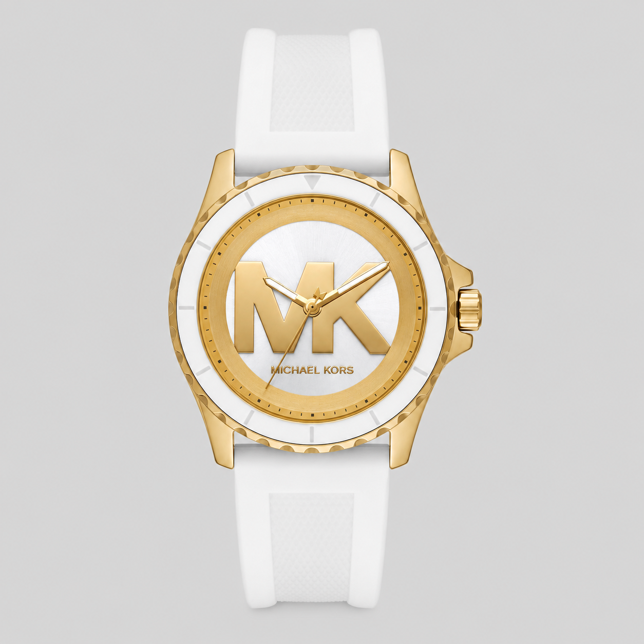 Michael kors Women's Everest Three-Hand White Silicone Watch, 40mm
