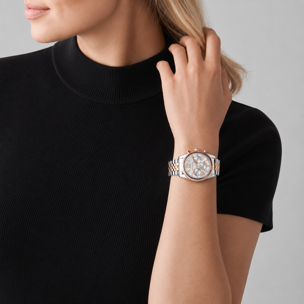 Michael kors Women's Lexington Tri-Tone Stainless Steel Watch 38mm