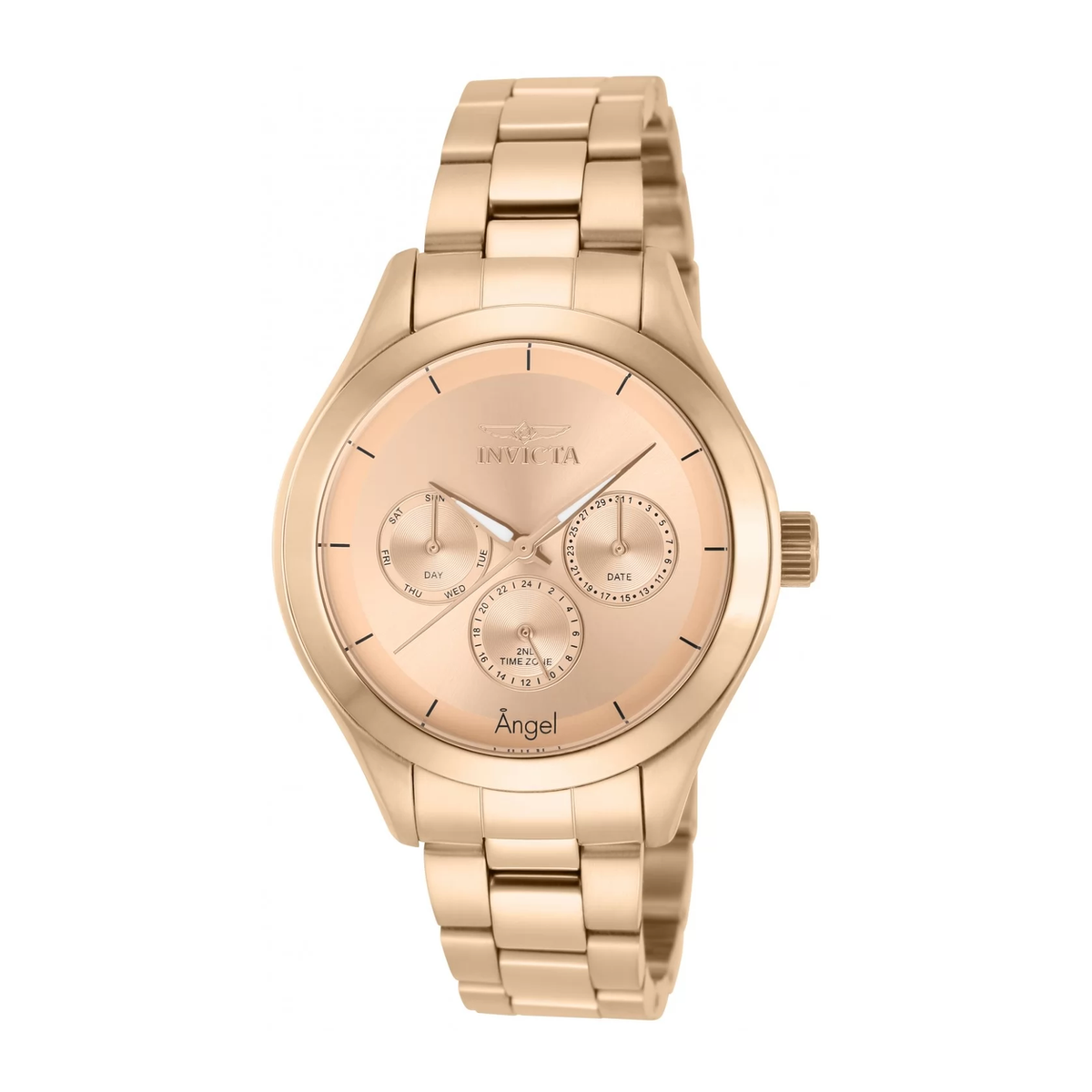Invicta Women's 12467 Angel Quartz Chronograph Rose Gold Dial Watch