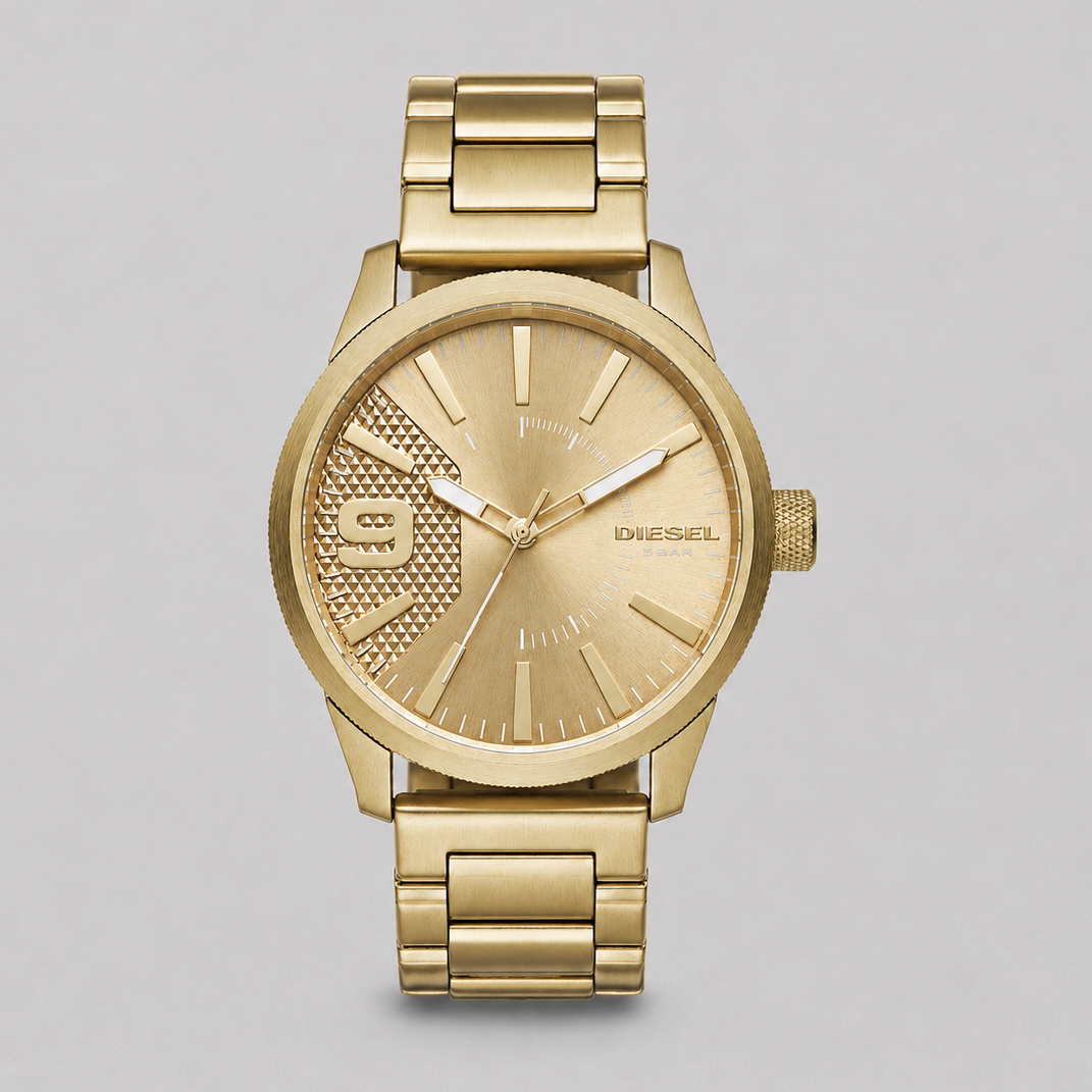 Diesel DZ1761 - Men's Rasp Gold-Tone Stainless Steel Bracelet 46x53mm DZ1761