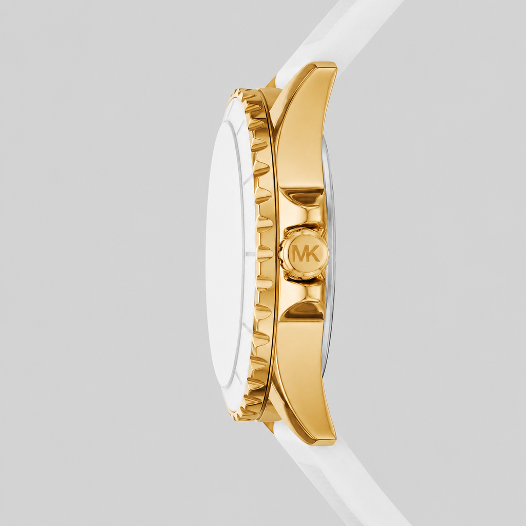 Michael kors Women's Everest Three-Hand White Silicone Watch, 40mm