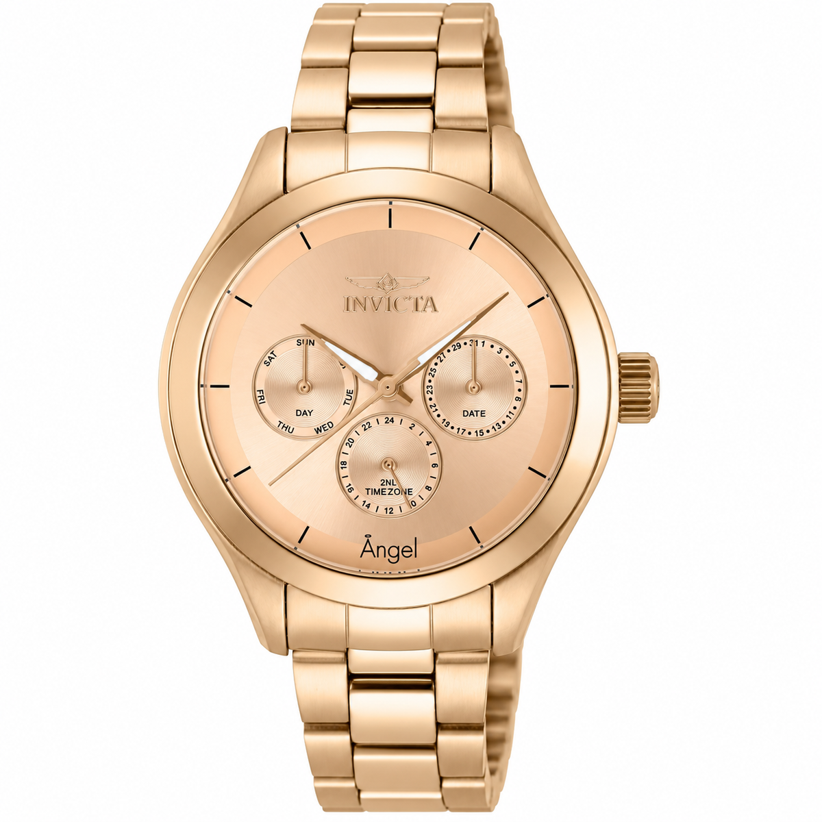 Invicta Women's 12467 Angel Quartz Chronograph Rose Gold Dial Watch