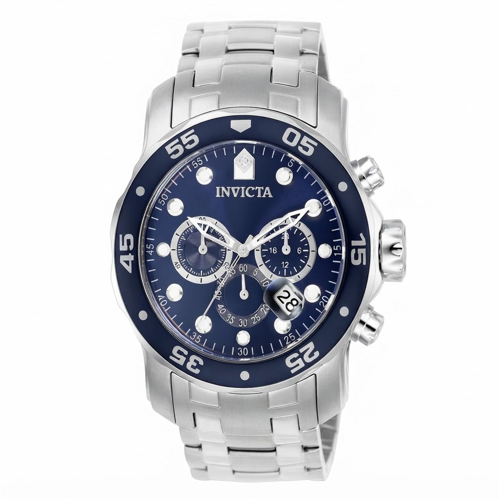 Invicta Pro Diver Scuba Men’s Chronograph Blue Dial 48mm – Model 0070