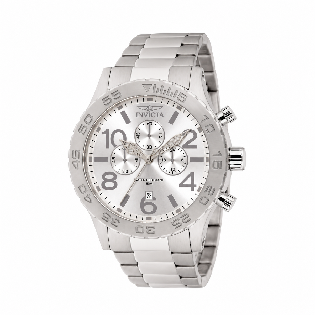 Invicta Men's 1269 Specialty Quartz Chronograph Silver Dial Watch