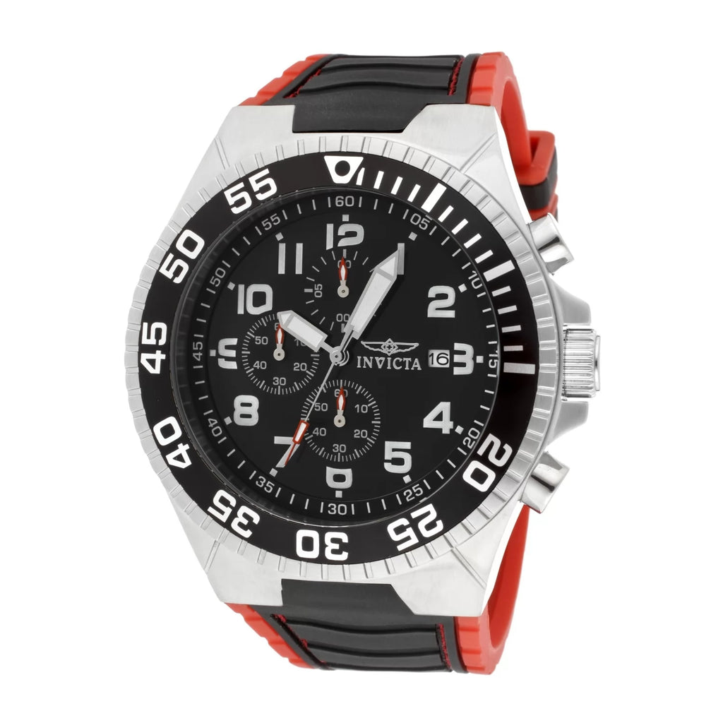 Invicta Men's 12412 Pro Diver Quartz 3 Hand Black Dial Watch