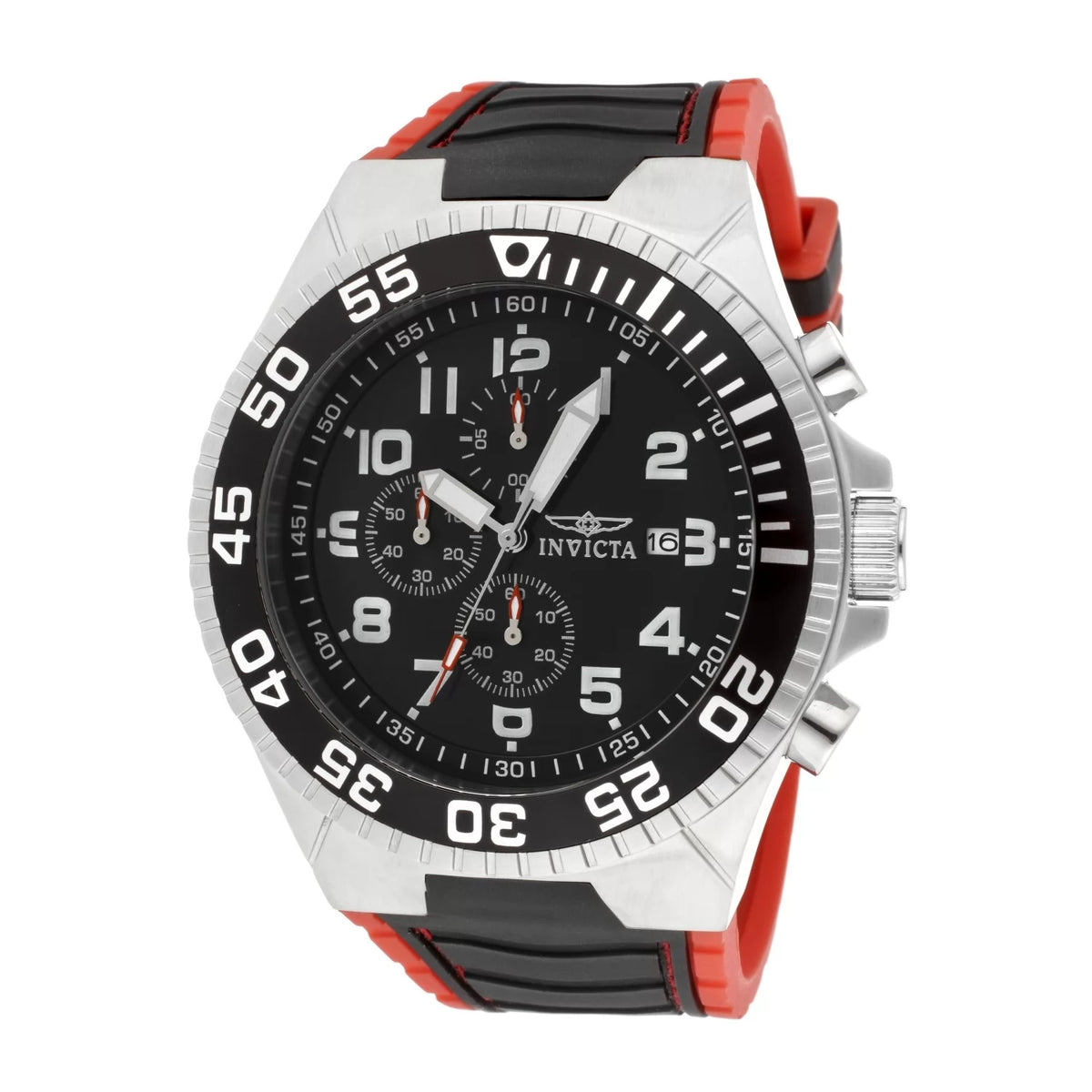 Invicta Men's 12412 Pro Diver Quartz 3 Hand Black Dial Watch