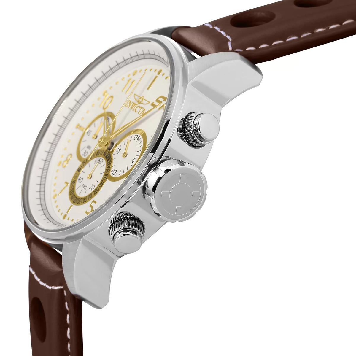 Invicta Men's 16010 S1 Rally Quartz Multifunction Gold, Antique Silver Dial Watch
