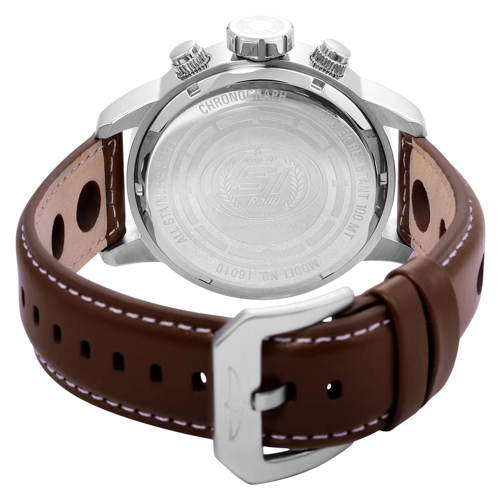 Invicta Men's 16010 S1 Rally Quartz Multifunction Gold, Antique Silver Dial Watch