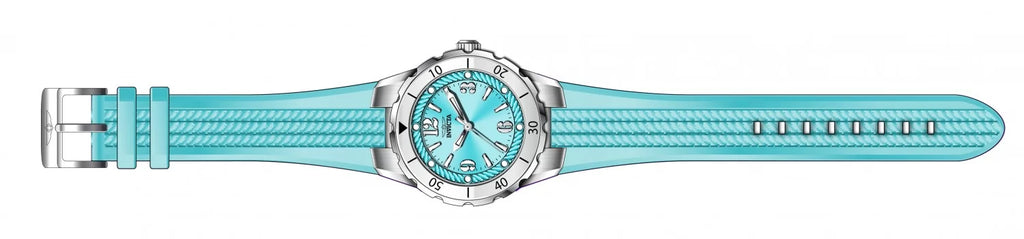Invicta Women's 24124 Angel Quartz 3 Hand Cyan Dial Watch