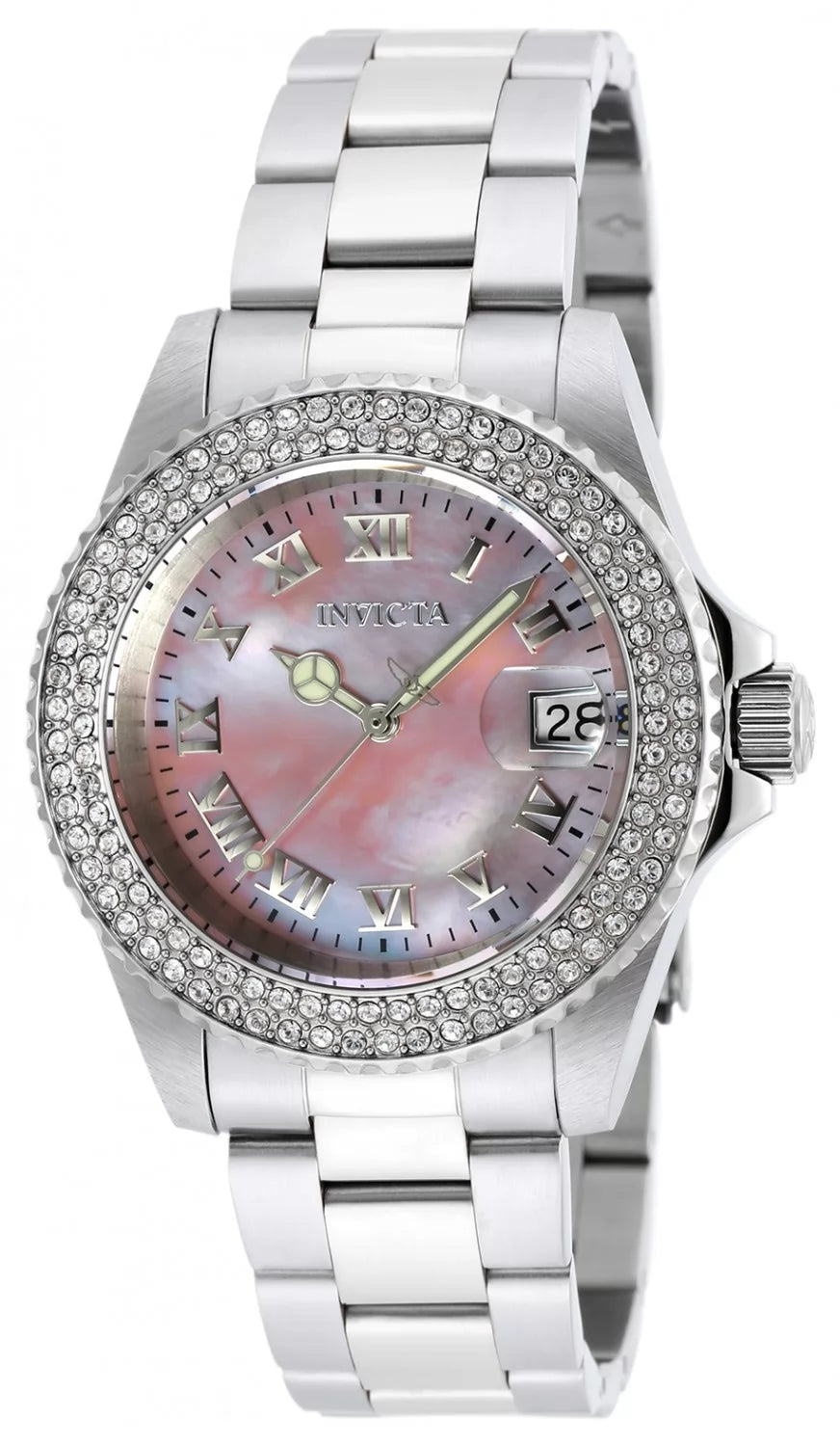 Invicta Women's 19874 Angel Quartz 3 Hand Light Pink Dial Watch