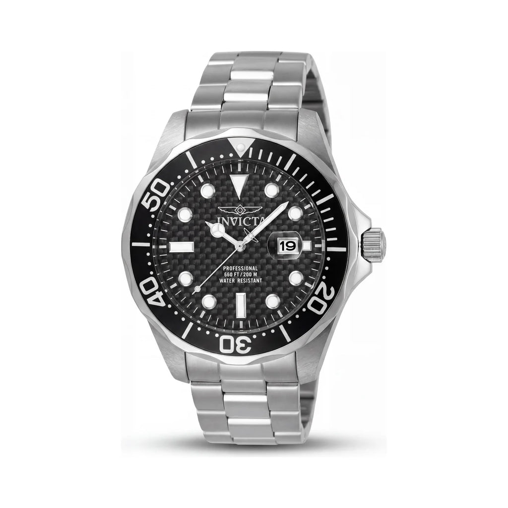 Invicta Women's 12562 Pro Diver Quartz 3 Hand Black Dial Watch